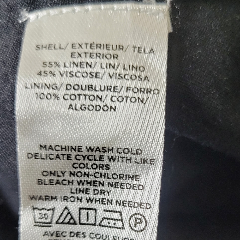 LOFT Black Drape Tank Linen Blend Pocket Vest Size XL NWT - Picture 9 of 10